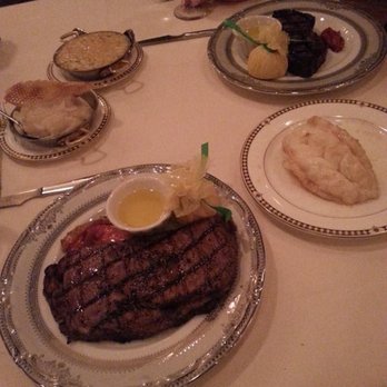 Bohanan's - Picture from 2016: Akaushi New York strip, Akaushi Filet, lobster tail and lobster Cream Lobster Creamed Corn - Steakhouses Near Me - San Antonio, Texas