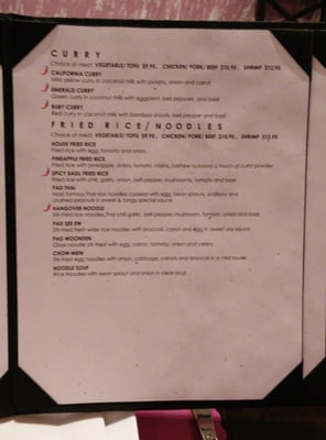 Menu photo 8 Thai Fix Huntington Beach, CA
