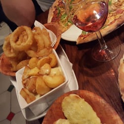 Goodfellas - Sauté garlic potatoes and loads of onion rings