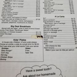Daddyz In The Pass - Menu as of 4/13/24