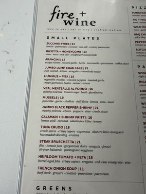Menu photo 5 Fire + Wine St. Charles, IL