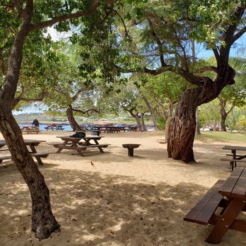 Hulopo'e Beach Park - They have lots of picnic tables inside of the park. - Parks Near Me - Lanai City, Hawaii