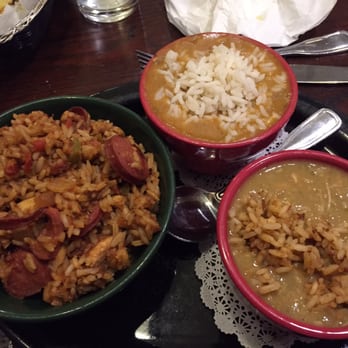 Clementine's - Trio sampler;  jambalaya, shrimp étouffée, and gumbo - Soul Food Near Me - San Ramon, California
