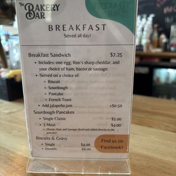 The Bakery Bar - Breakfast menu - Coffee & Tea Near Me - Kewaunee, Wisconsin