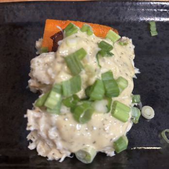 GOGA Restaurant - Crab topped Scallop appetizer - Hawaiian Near Me - Saratoga, California GOGA Restaurant - Crab topped Scallop appetizer - Hawaiian Near Me - Saratoga, California