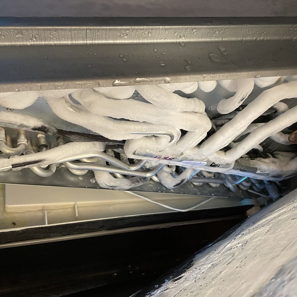 Del-Air - Frozen air handler coil on brand new unit - Heating & Air Conditioning/HVAC Near Me - Sanford, Florida
