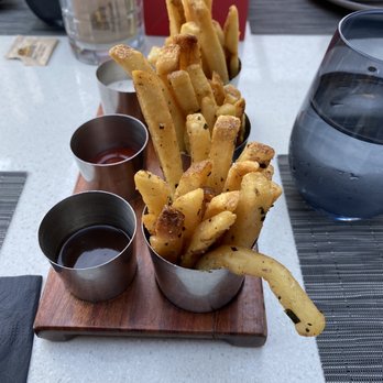 Stripsteak - Three types of fries instead of bread service - Steakhouses Near Me - Honolulu, Hawaii Stripsteak - Three types of fries instead of bread service - Steakhouses Near Me - Honolulu, Hawaii