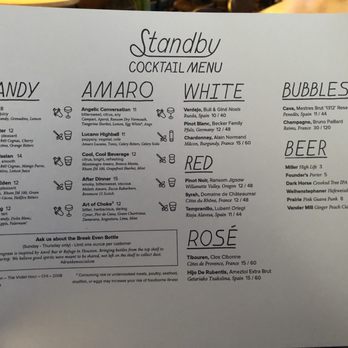 Standby - New American Near Me - Detroit, Michigan