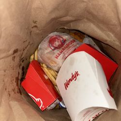 Wendy's - App wanted a photo of the food. My partner ate his food but here is what I will not be eating.