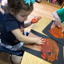 Hillsborough Private Schools - My two year old daughter loving her art projects!