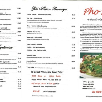 Pho Dalat Authentic Vietnamese Restaurant - Menu Front - Vietnamese Near Me - Tempe, Arizona Pho Dalat Authentic Vietnamese Restaurant - Menu Front - Vietnamese Near Me - Tempe, Arizona