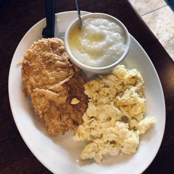 Eggsellent Cafe - Chicken Fried Breakfast w scrambled eggs and grits. - Breakfast & Brunch Near Me - Carrollton, Texas Eggsellent Cafe - Chicken Fried Breakfast w scrambled eggs and grits. - Breakfast & Brunch Near Me - Carrollton, Texas