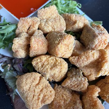 Dasha Barbour's - Cornmeal breaded Fried Salmon Bites @ $19.00, Texture was firm bc it was deep fried vs flash fried. - Southern Near Me - Louisville, Kentucky Dasha Barbour's - Cornmeal breaded Fried Salmon Bites @ $19.00, Texture was firm bc it was deep fried vs flash fried. - Southern Near Me - Louisville, Kentucky