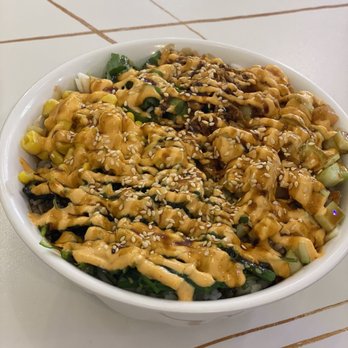 Kungfu Noodle - Salmon Poke Bowl (mainly rice) - Chinese Near Me - Horizon City, Texas Kungfu Noodle - Salmon Poke Bowl (mainly rice) - Chinese Near Me - Horizon City, Texas