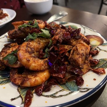 Riceblossom - Spicy Jumbo Shrimp in Chengdu Style - Chinese Near Me - Charlotte, North Carolina