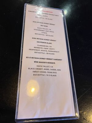 Menu photo 7 Bistro 7 Reno, NV