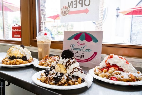 Let Us Cater Your Next Event! - Braud's Funnel Cake Cafe offers a variety of catering options for all of your event needs! We have a fully-operational food truck, so we come to you.
We service all of Las Vegas, NV and surrounding areas. 

We cater breakfast events, corporate parties, weddings, and more. For more information please visit our website at braudsfunnelcakecafe.com!