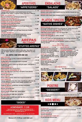 Menu photo 7 The Colombian Spot Pittsburgh, PA