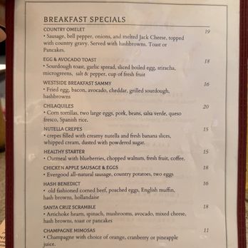 Westside Grill - Breakfast specials menu - Steakhouses Near Me - Gilroy, California Westside Grill - Breakfast specials menu - Steakhouses Near Me - Gilroy, California