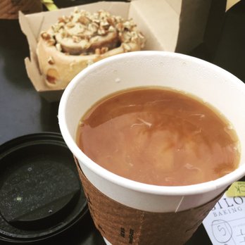 Silos Baking - Coffee and one of their delicious cinnamon rolls - Cupcakes Near Me - Waco, Texas Silos Baking - Coffee and one of their delicious cinnamon rolls - Cupcakes Near Me - Waco, Texas