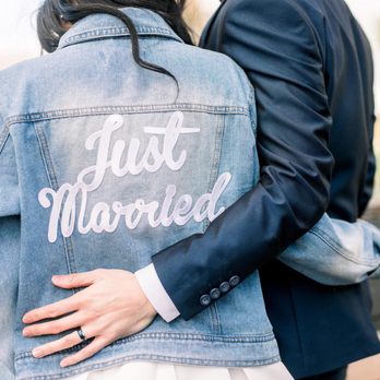 Thien Tailoring - Just Married Patch sewn onto my denim jacket. Huge hit at my wedding - Sewing & Alterations Near Me - Lawndale, California Thien Tailoring - Just Married Patch sewn onto my denim jacket. Huge hit at my wedding - Sewing & Alterations Near Me - Lawndale, California