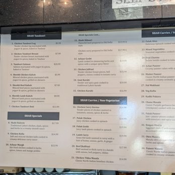 Shah Restaurant - Menu - Indian Near Me - Sunnyvale, California Shah Restaurant - Menu - Indian Near Me - Sunnyvale, California