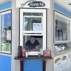 Chemainus Banh Mi - Find us at the little Kiosk next to the H&G Candy store.Famous Carved Bear Bench out front; perfect spot to enjoy your freshly made Banh Mi!