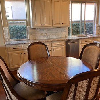 Silva Valley Construction - The previous color was very dark and lines around cabinets and marble tiles were perfect. - General Contractors Near Me - Sacramento, California Silva Valley Construction - The previous color was very dark and lines around cabinets and marble tiles were perfect. - General Contractors Near Me - Sacramento, California