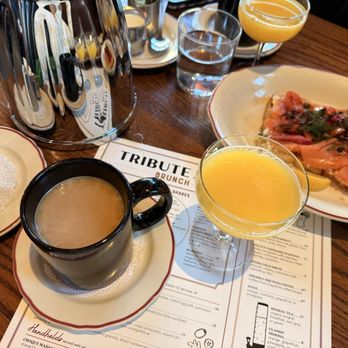 Tribute Eatery & Bar - Coffee, mimosa tower, smoked salmon appetizer - Bars Near Me - Ankeny, Iowa