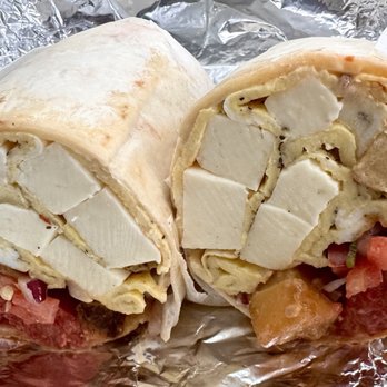 Mr Bacon Egg & Cheese - Chorizo Burrito: Chorizo, Egg, Potatoes, Queso Blanco, and Salsa - Breakfast & Brunch Near Me - New York, New York Mr Bacon Egg & Cheese - Chorizo Burrito: Chorizo, Egg, Potatoes, Queso Blanco, and Salsa - Breakfast & Brunch Near Me - New York, New York