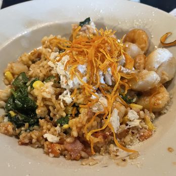 Black Pelican - Crab, scallops, shrimp, spinach, risotto - Seafood Near Me - Kitty Hawk, North Carolina Black Pelican - Crab, scallops, shrimp, spinach, risotto - Seafood Near Me - Kitty Hawk, North Carolina