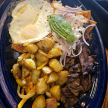 La Más Querida - Chilaquiles with skirt stake. - Mexican Near Me - San Jose, California
