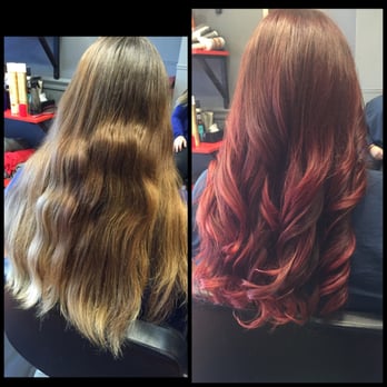 Ambiance Salon - From blonde to red  Amazing job! - Hair Salons Near Me - Chicago, Illinois