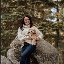 Winter Solstice Therapy Group - Dr Winters and her therapy dog Brownie