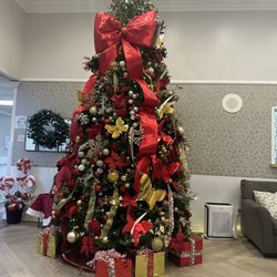 Norwalk Skilled Nursing & Wellness Centre - Gorgeous Christmas tree and decoration in lobby with a hint of cinnamon in the air making everyone's heart smile.