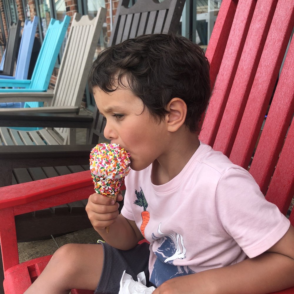 Sweet Spot - Outdoor seating/Rocking Chairs and delicious ice cream - Candy Stores Near Me - Emerald Isle, North Carolina