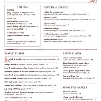 Sugarcane - all day menu (1-18-2019) - Cocktail Bars Near Me - Las Vegas, Nevada