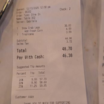 Mr. Crab Seafood Boils - Why am I being charged 3 extra dollars to use my debit card - Cajun/Creole Near Me - Reno, Nevada Mr. Crab Seafood Boils - Why am I being charged 3 extra dollars to use my debit card - Cajun/Creole Near Me - Reno, Nevada