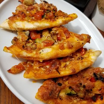 Cafe Dolma - Veggie pizza perfect size for bites and shares - Coffee & Tea Near Me - Jersey City, New Jersey