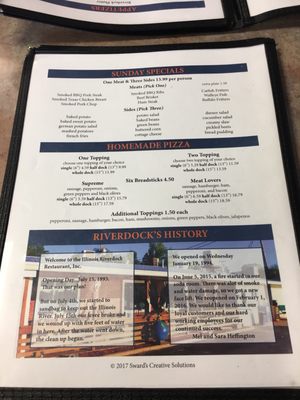 Menu photo 2 Illinois Riverdock Restaurant Hardin, IL