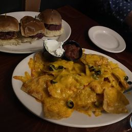 corned beef sliders and American nachos corned beef sliders and American nachos