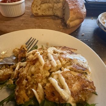 Bishop's Post - Crab cake appetizer and sourdough - American Near Me - Chesterfield, Missouri Bishop's Post - Crab cake appetizer and sourdough - American Near Me - Chesterfield, Missouri