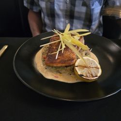 Salmon with wild rice