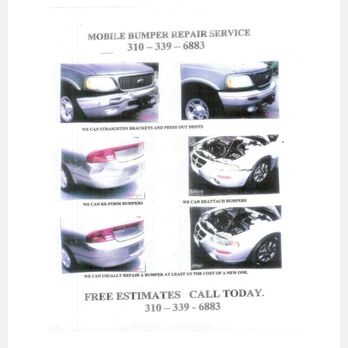 So Cal Mobile Bumper Repair - What I do - Mobile Dent Repair Near Me So Cal Mobile Bumper Repair - What I do - Mobile Dent Repair Near Me