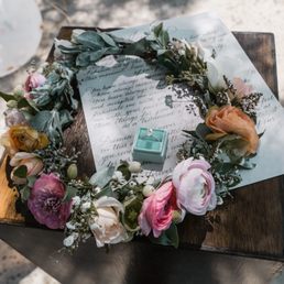 The beautiful crown was the perfect detail for our summer engagement