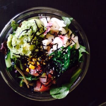 PokeMIX - Small Poke bowl : ahi, crab, all the veggies, half and half rice and lettuce - Hawaiian Near Me - Pasadena, California PokeMIX - Small Poke bowl : ahi, crab, all the veggies, half and half rice and lettuce - Hawaiian Near Me - Pasadena, California