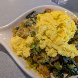 Veggie skillet with scrambled eggs Veggie skillet with scrambled eggs
