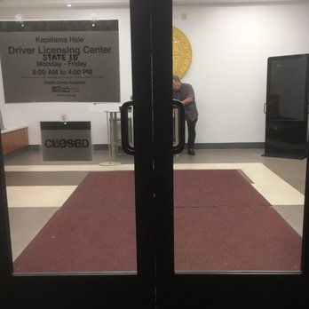 Satellite City Hall - Here since 5:30! Doors open @8am for walk in appointments (: Some came around 3 - Departments of Motor Vehicles Near Me - Honolulu, Hawaii Satellite City Hall - Here since 5:30! Doors open @8am for walk in appointments (: Some came around 3 - Departments of Motor Vehicles Near Me - Honolulu, Hawaii