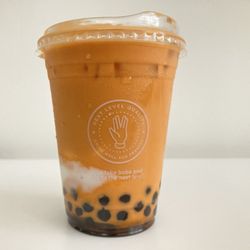 Thai Iced Tea with Boba and Mochi