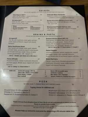 Menu photo 2 The Rock Inn Estes Park, CO Menu photo 2 The Rock Inn Estes Park, CO
